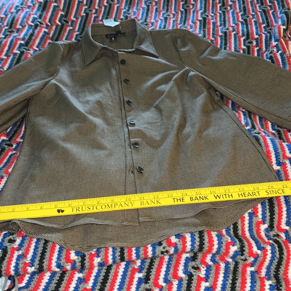 Peace of Cloth Med brown houndstooth jacket New With Tags - Picture 10 of 11